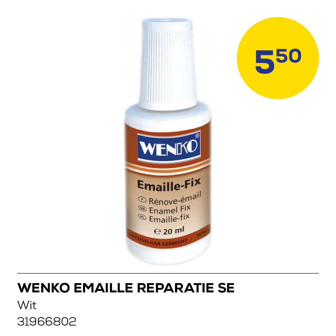 Wenko Emaille Reparatie Set Wit